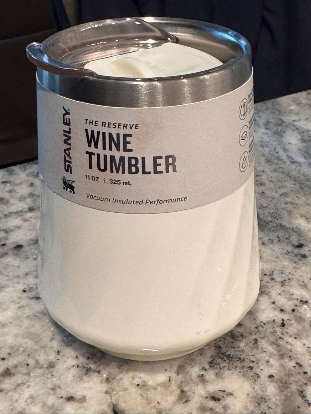 Stanley Cream Wine Tumbler with Splash-Resistant Lid - Picture 2 of 6